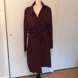 Love, Fire Burgundy trench coat/cardigan!/duster!